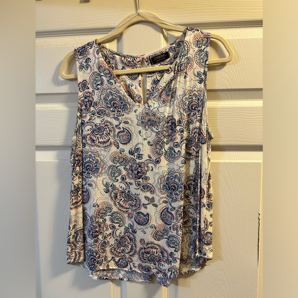 Brand New Blue and Peach top.